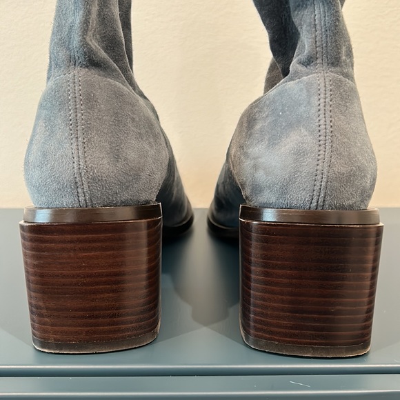 Robert Clergerie Velour Suede Stretch Boots - Picture 5 of 10